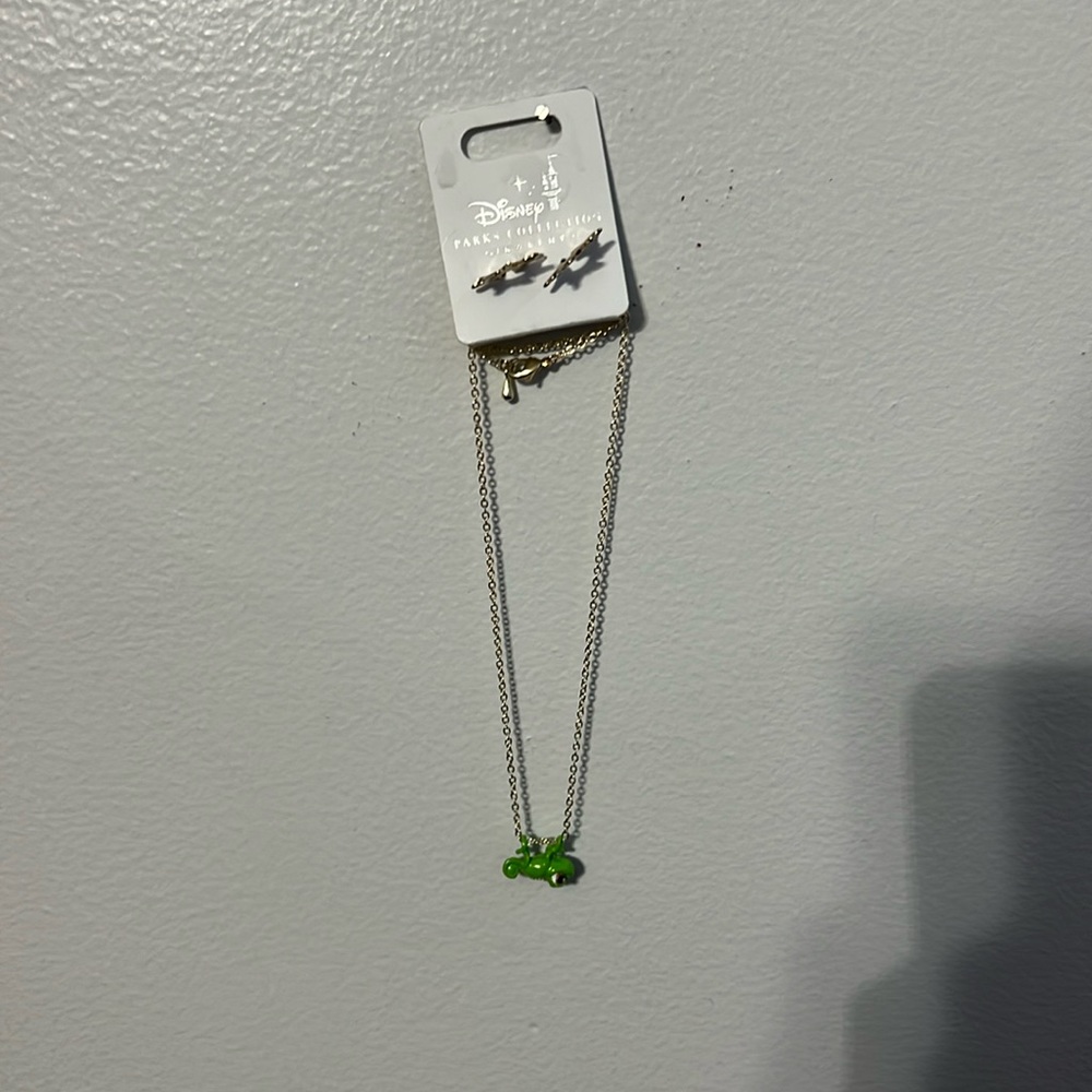 Disney earring and necklace